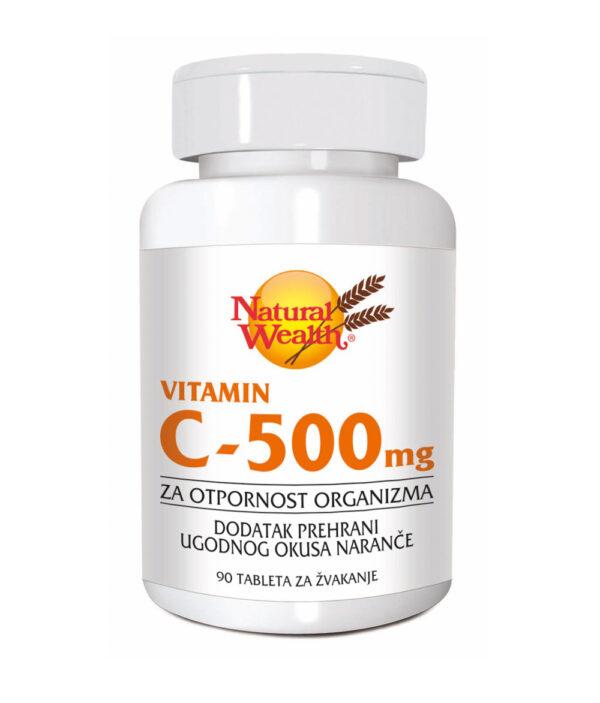 Natural Wealth C 500 mg 90 tlb za zvakanje