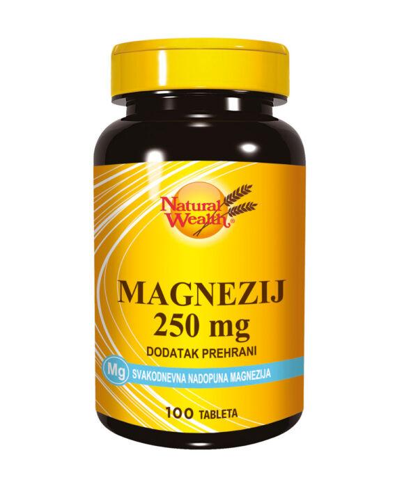 Natural Wealth magnezij 250 mg 100 tbl